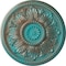 Ekena Millwork Edinburgh Ceiling Medallion (Fits Canopies up to 5 1/4"), 18"OD x 1 3/4"P, Copper Green Patina CM18EDCGS - alternate 1
